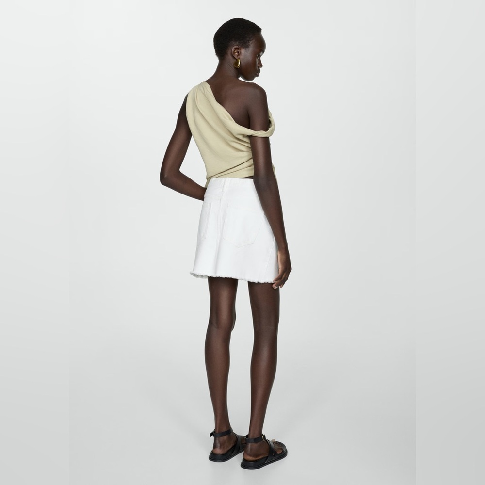 Mango White Mini Skirt NWT - Picture 4 of 4